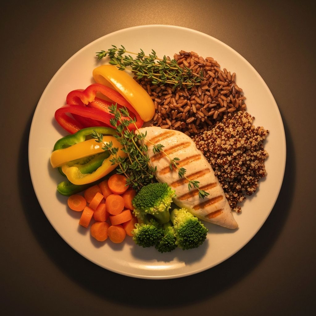 Balanced plate with diverse nutrients